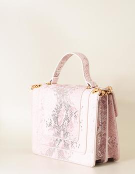 Bolso Cierre Serpiente Rosa