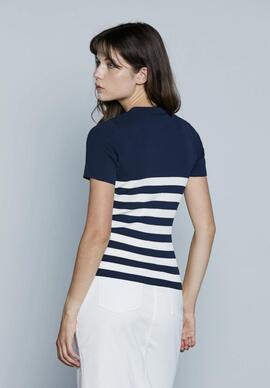 Camiseta Relish Punto Rayas Marino