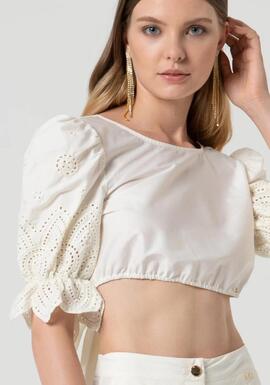Top Fracomina Corto Blanco para Mujer