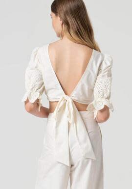 Top Fracomina Corto Blanco para Mujer