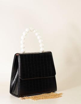 Bolso negro online perlas zara