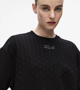 Sudadera Karl Brillos Negra