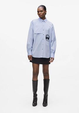 Camisa Karl Logo Karl Azul