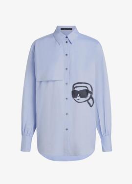 Camisa Karl Logo Karl Azul