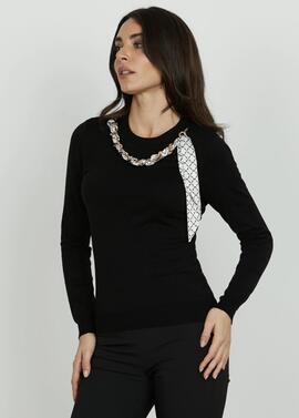 Jersey Relish Isotta Cadena cuello Negro