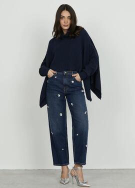 Jersey Relish Taso Cuello Subido Marino