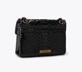 Bolso Kurt Geiger Mini Kensigton Snake Print Negro