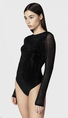 Body Twenty Brillos Manga Larga Negro
