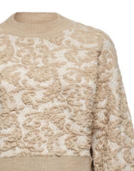 Jersey Punto Silvian Heach Beige Arrugado