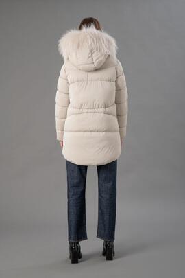 Plumífero Rhunik Gris Claro Capota Natural