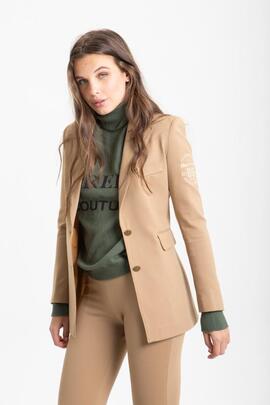 Chaqueta Blazer Highly Basica Camel