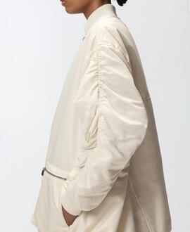 Chaqueta Pinko Bómber Larga de Raso Técnico