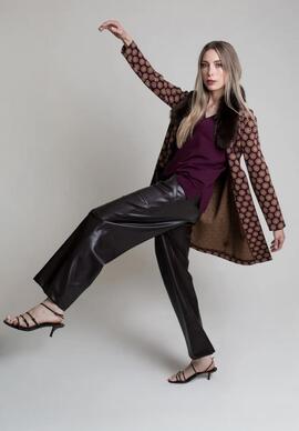 Abrigo Pisonero Norah Granate/camel