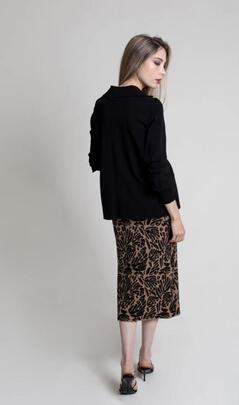 Falda Pisonero Vivian Negro/Camel