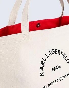 Bolso Karl Shopper Logo Beige