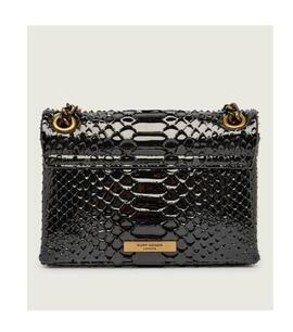 Bolso Kurt Geiger Mini Kensigton Snake Print Negro