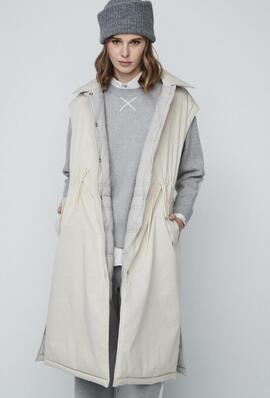 Chaleco Unlimited Parka Nina beige/gris