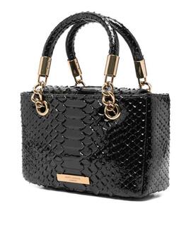 Bolso Kurt Geiger Mini Kensigton Snake Print Negro