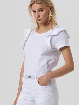 Pantalón Fracomina Brillos Blanco