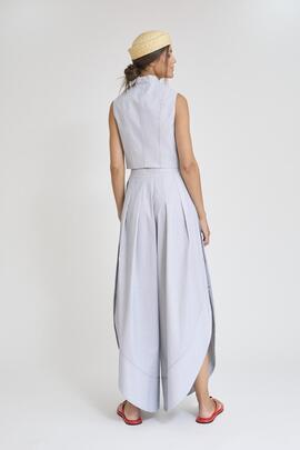 Pantalón Zaitegui Tulipán Rayas azul