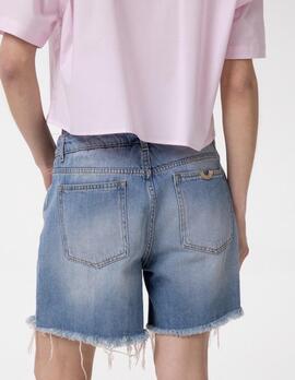 Pantalón Gaëlle Calzoncillo Rayas Corto Azul