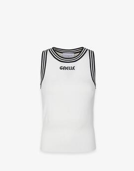 Camiseta Gaëlle Punto Logo Blanca