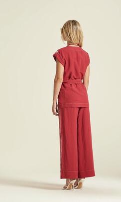 Pantalón Oky Copra Raya Rojo