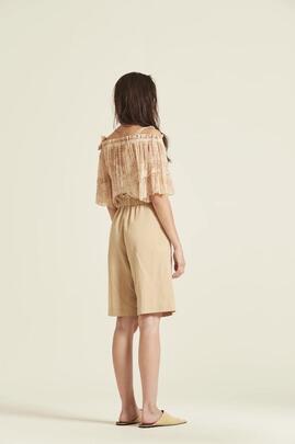 Pantalón Oky Miscu Viscosa Lino Beige