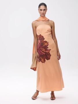 Vestido Mioh Elena Maxi Naranja