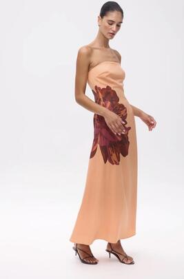 Vestido Mioh Elena Maxi Naranja