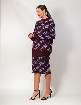 JERSEY ISABELLE BLANCHE MAXI MORADO LOGO