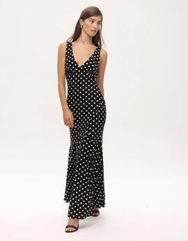 Vestido Mioh Beatrice Dots Negro