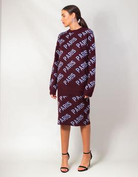 JERSEY ISABELLE BLANCHE MAXI MORADO LOGO