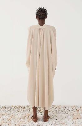 Vestido Eleh Largo Fluido Beige