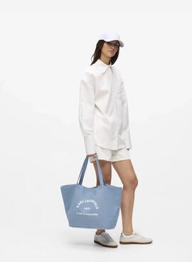 Bolsa Karl Shopper Canvas Azul