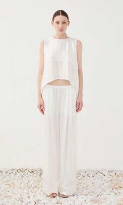 Top Eleh Satinado Blanco