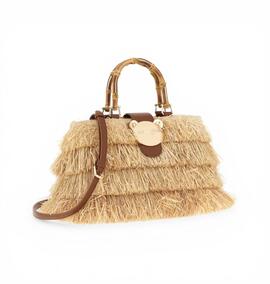 Bolso Rue Madam Riad Fringes Basket Natural