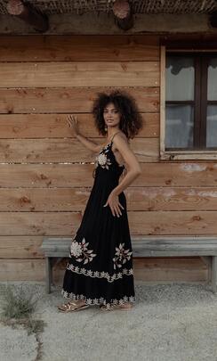 Vestido Piti Cuiti Byron Negro