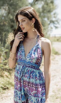 Vestido Piti Cuiti Lombok Azul
