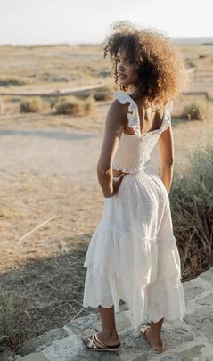 Conjunto Piti Cuiti Falda Top Blanco