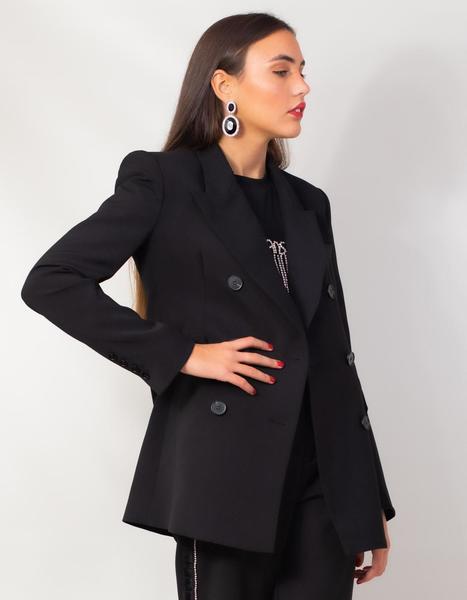 Continuar Día del Niño Nevada Blazer Negra Isabelle Blanche para Mujer