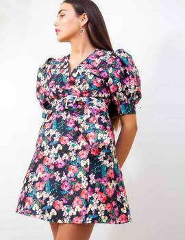 Vestido Corto cruzado estampado floral para MUJER