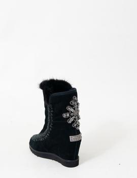 FRENCH TOE WEDGE BACK PATCH CR BLACK