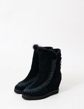 FRENCH TOE WEDGE BACK PATCH CR BLACK