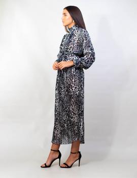 Vestido Largo Animal Print Gris Nevada Love para Mujer