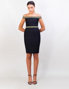 Vestido Bandage Raya Dorada NJ Couture para Mujer