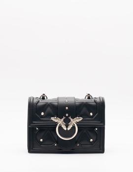 Bolso Cuadrado Cierre Abejas Negro para Mujer