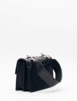 Bolso Cuadrado Cierre Abejas Negro para Mujer