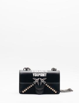 Bolso Pájaros Y Letras Negro para Mujer