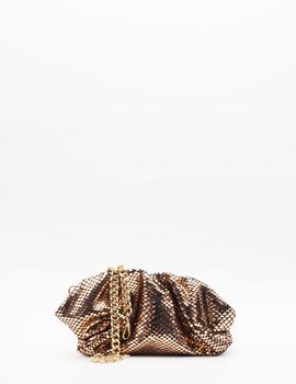 Clutch Bronce Fruncido para Mujer